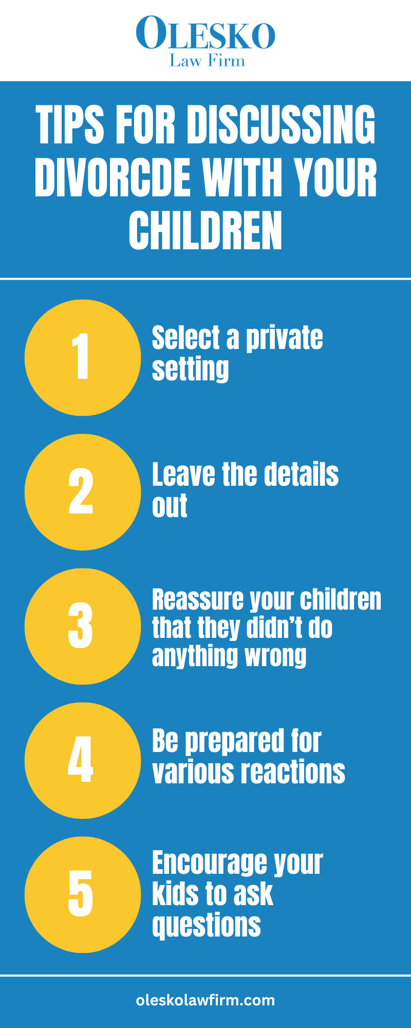 Tips For Discussing Divorce With Your Children Infographic